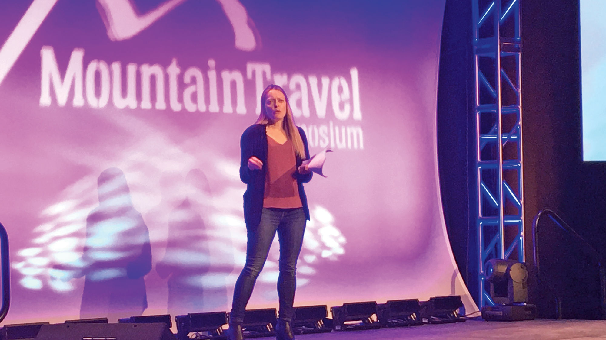 Lake Louise Ski Resort vice president Kim Locke at the Mountain Travel Symposium.