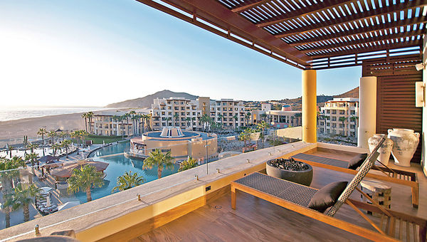 The terrace of a Presidential Suite at the Towers at Pacifica. The terrace of a Presidential Suite at the Towers at Pacifica.