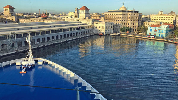 Oceania Cruises' 1,250-passenger Marina makes its first approach to the Havana cruise terminal in March. Oceania Cruises' 1,250-passenger Marina makes its first approach to the Havana cruise terminal in March.