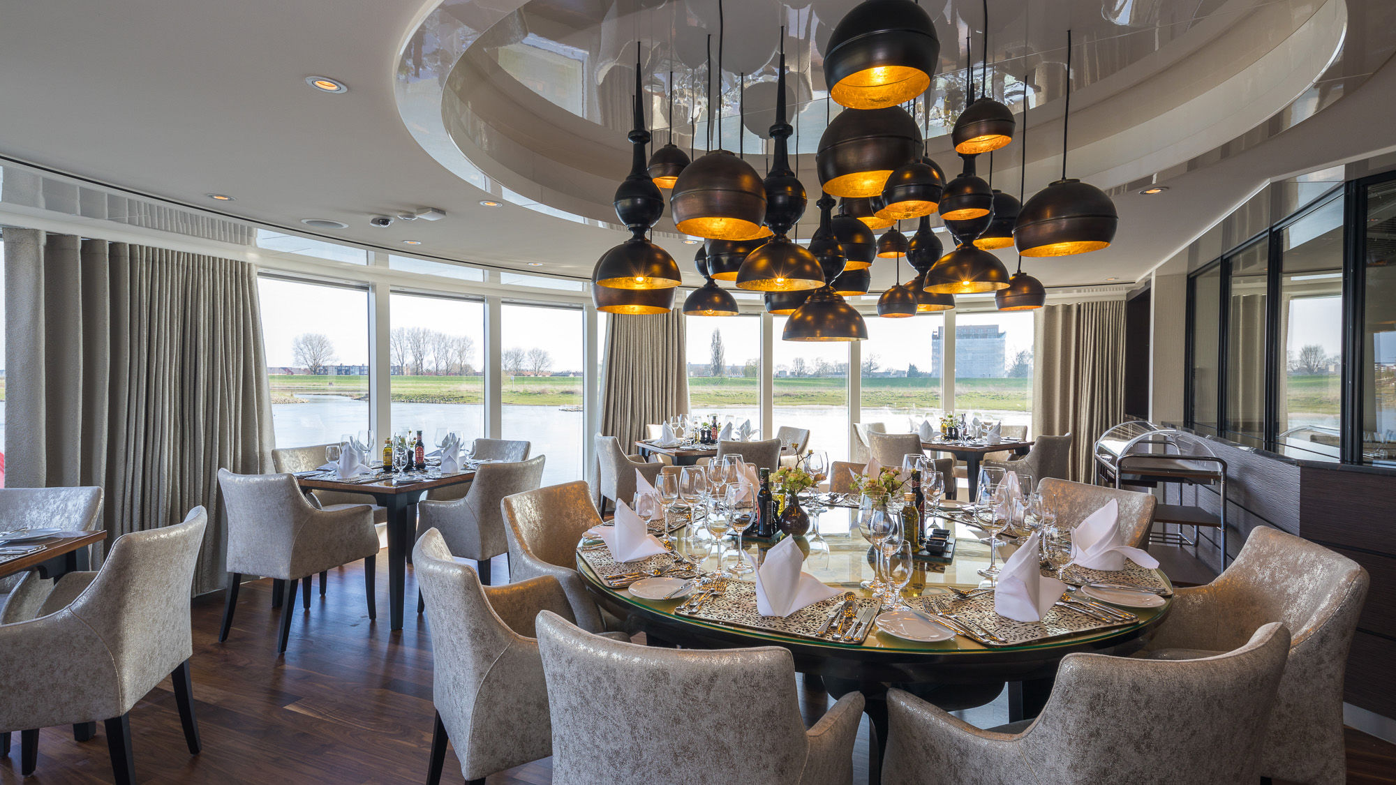 The Chef's Table restaurant features a multi-course wine and tasting menu.