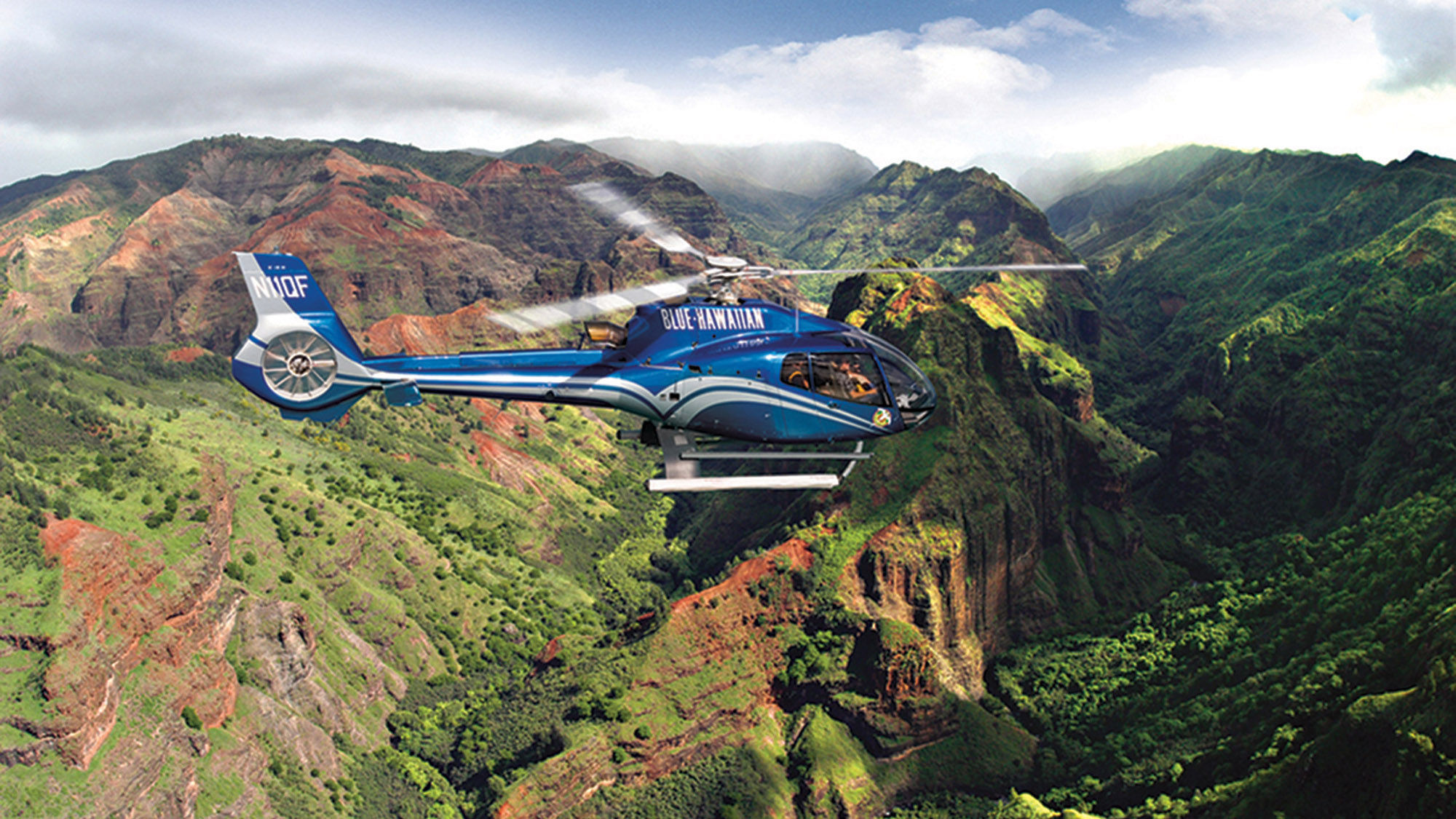 Blue Hawaiian Helicopters recently launched an Oahu helicopter tour and partnered with Polynesian Adventure Tours on a land- and-air experience on Kauai.