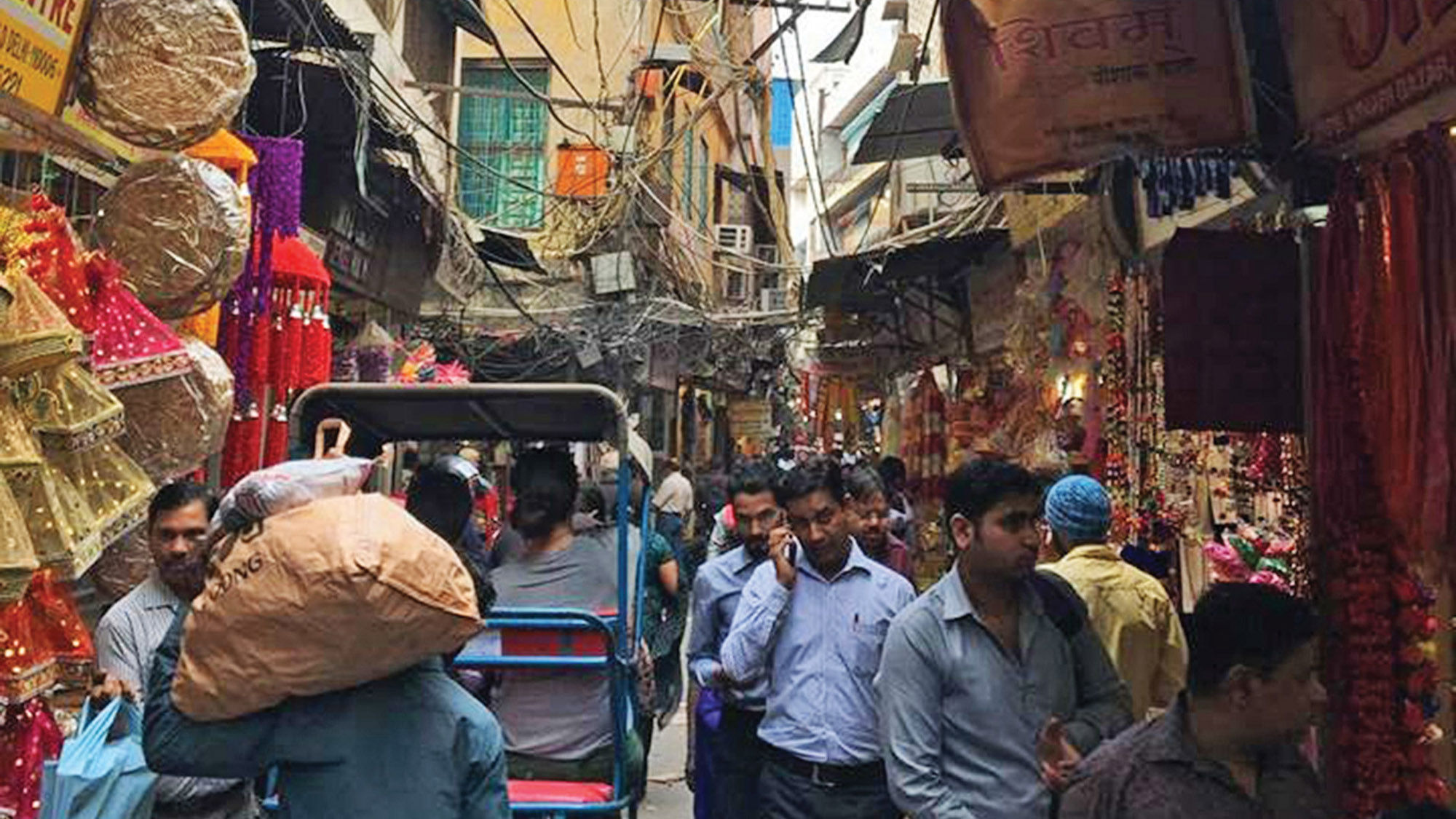 A market in Delhi, India.