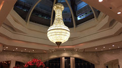 At the invitation of the Qatar Tourism Authority, destinations editor Eric Moya recently visited the country on a fam designed to showcase its attributes as a stopover destination. Pictured, the lobby of the Ritz-Carlton, Doha, host hotel for the fam. The chandelier is made of about 10,000 Swarovski crystals.