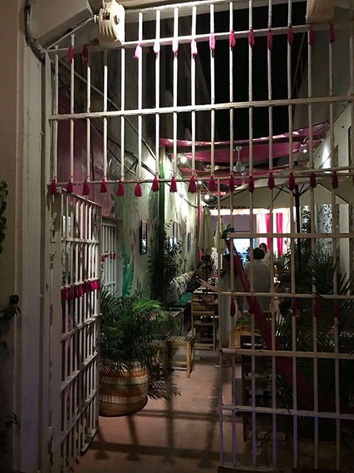 The Interno restaurant is in an outdoor hall of the San Diego women's prison in Cartagena, where prisoners learn culinary and service skills. The Interno restaurant is in an outdoor hall of the San Diego women's prison in Cartagena, where prisoners learn culinary and service skills.