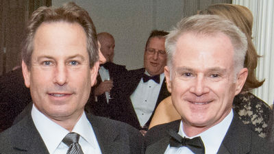 David Crooks (right) with Brad Tolkin at the 2013 Travel Weekly Readers Choice Awards.