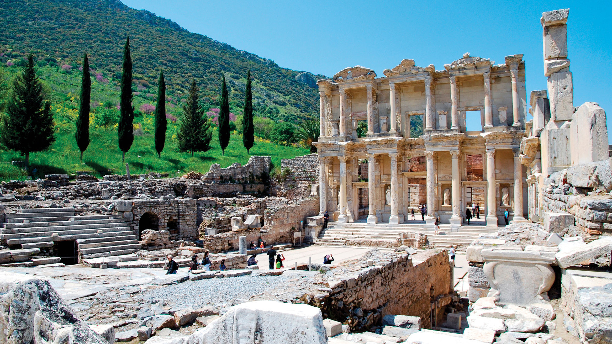 The ruins of the ancient city of Ephesus on Turkey's west coast.