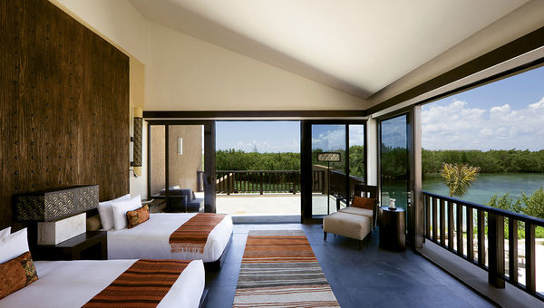 A two-bedroom villa at the Haven, a beachside enclave at the Banyan Tree Mayakoba near Playa del Carmen. A two-bedroom villa at the Haven, a beachside enclave at the Banyan Tree Mayakoba near Playa del Carmen.