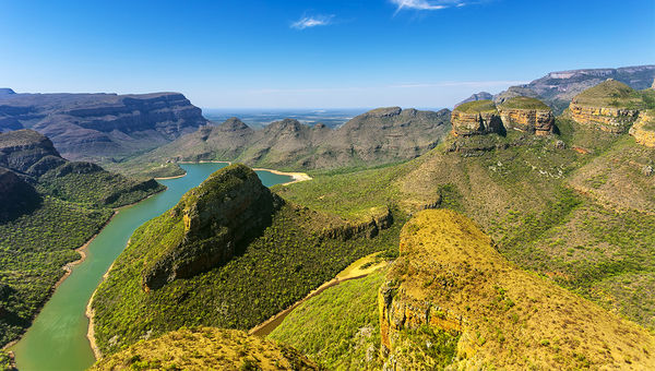 Along the Panorama Route, visitors will take in the sites such as the Blyde River Canyon and the Three Rondavels. Along the Panorama Route, visitors will take in the sites such as the Blyde River Canyon and the Three Rondavels.