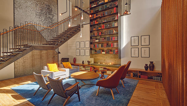 The lobby of the Canopy brand Hilton debuted in Reykjavik, Iceland, in 2016. The lobby of the Canopy brand Hilton debuted in Reykjavik, Iceland, in 2016.