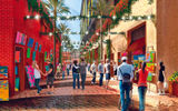 When the Dream Hollywood opens in Los Angeles in June, it will open up into an alley area with boutiques (rendering above).