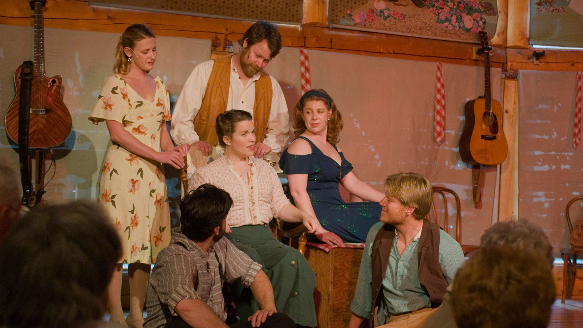 Cast of the Alaska Cabin Nite Dinner Theatre group at Denali Park Village.