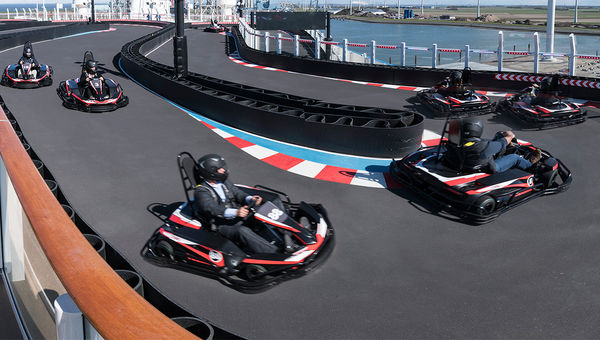 The Norwegian Joy's go-cart racetrack.