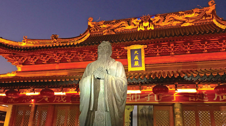 On a fall trip to Nanjing, China, news editor Johanna Jainchill found a hugely popular destination among Chinese travelers that is not well known among western tourists. The city offers some of China's most important Buddhist sites, a wealth of Ming Dynasty artifacts and one of the country's most significant war museums. Pictured here, Nanjing's Confucius Temple, with the largest Confucius figure in China.