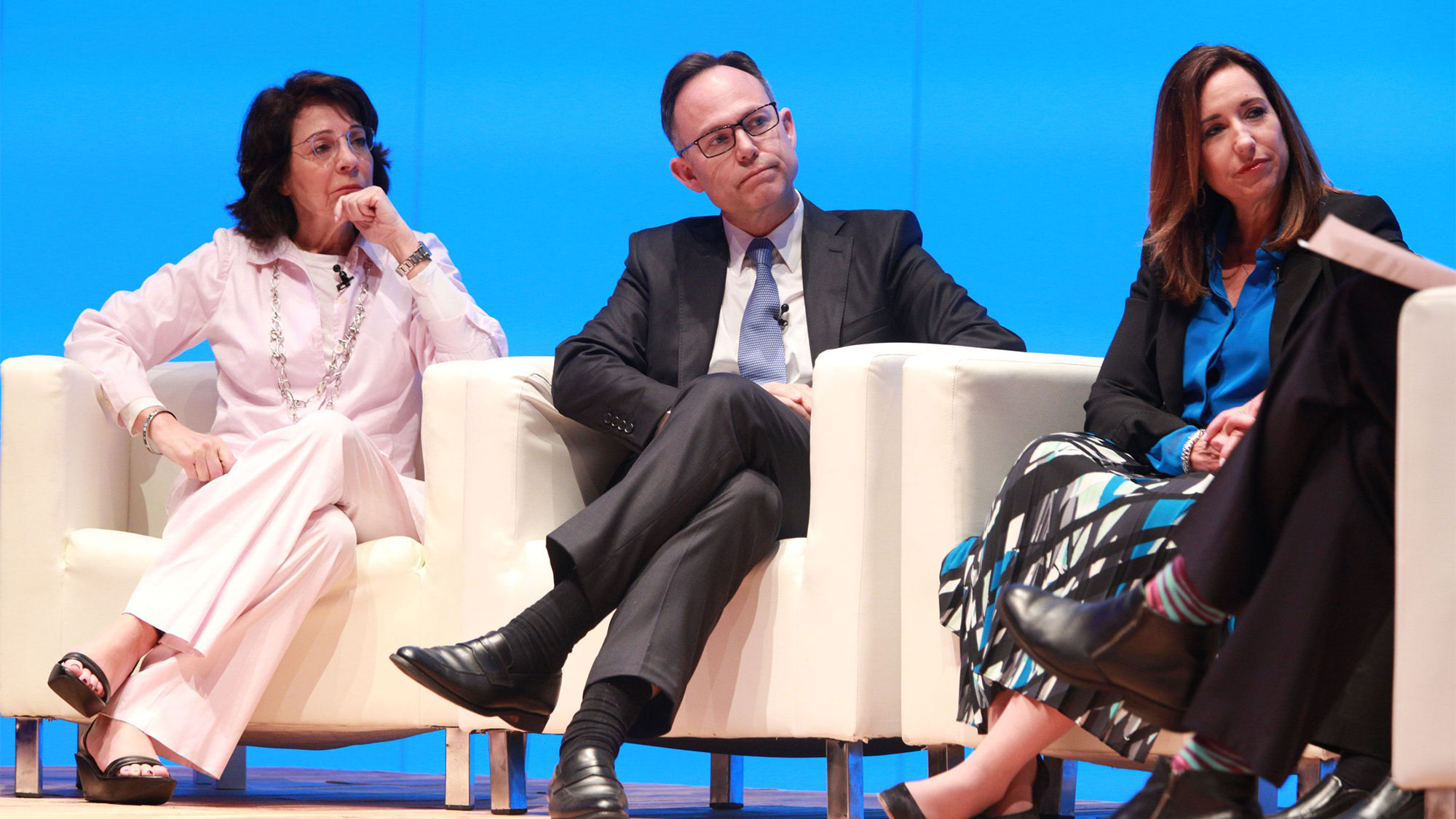 From left, Maria Damanaki, the Nature Conservancy; Alex Dichter, McKinsey & Co.; and Christine Duffy, Carnival Cruise Line at the WTTC Global Summit.