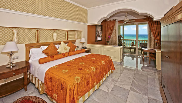 A suite at the Iberostar Grand Hotel Paraiso. Amenities for all rooms at the resort include butler service, a pillow menu, 24-hour room service and a customizable minibar. A suite at the Iberostar Grand Hotel Paraiso. Amenities for all rooms at the resort include butler service, a pillow menu, 24-hour room service and a customizable minibar.
