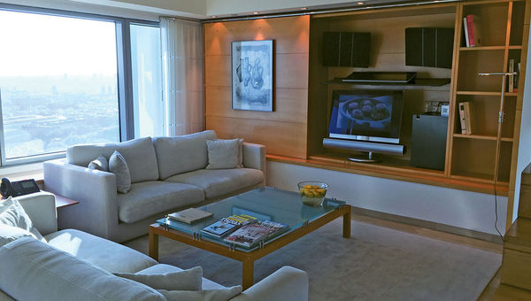 A duplex Penthouse suite at the Hotel Arts Barcelona. A duplex Penthouse suite at the Hotel Arts Barcelona.