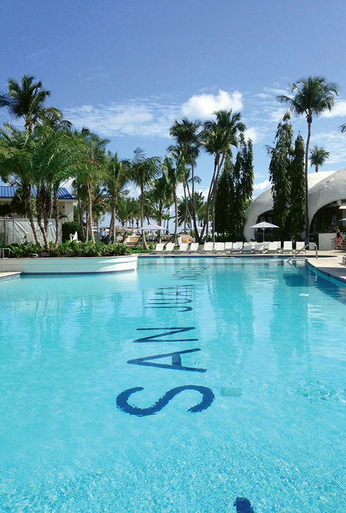 One of the four pools at El San Juan Hotel, which reopened in February after a $65 million refurbishment.