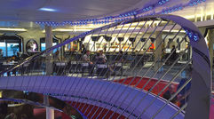 Once working behind the scenes, designers today are entering the limelight when new ships are introduced. Designer Adam Tihany said the inspiration for his work on Holland America Line's Koningsdam was the ''architecture of music.'' Among his interpretations was designing the atrium to look like a harp.