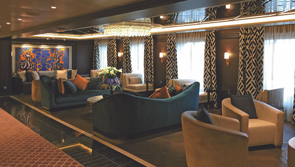 A lounge on Regent Seven Seas' Seven Seas Explorer.