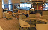 Seabourn Square, a living room-style space that replaced the conventional reception area, is larger on the Encore compared with previous Seabourn ships.