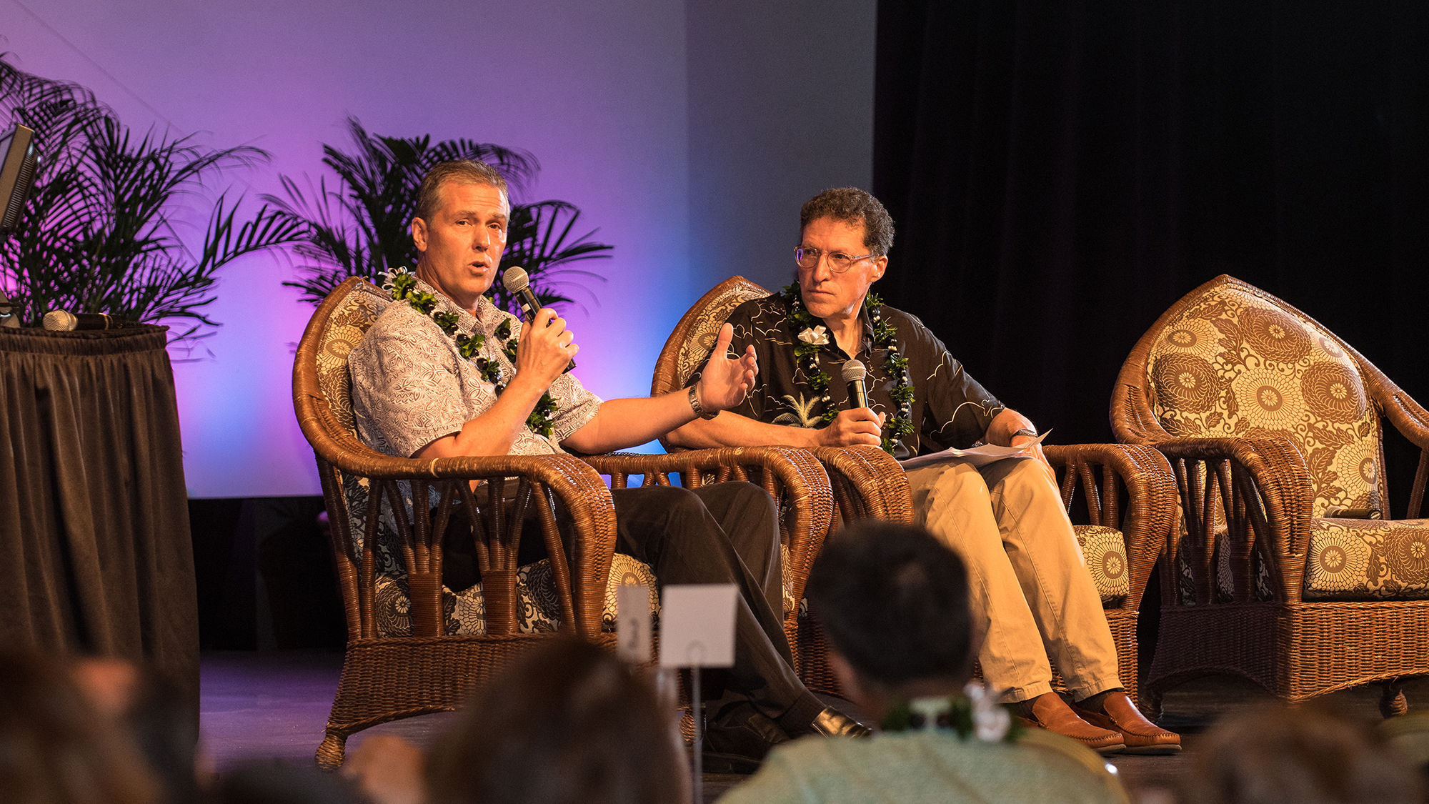 Scott Dalecio, president and CEO of Outrigger, and Arnie Weissmann, 2017 Travel Weekly Hawaii Leadership Forum.