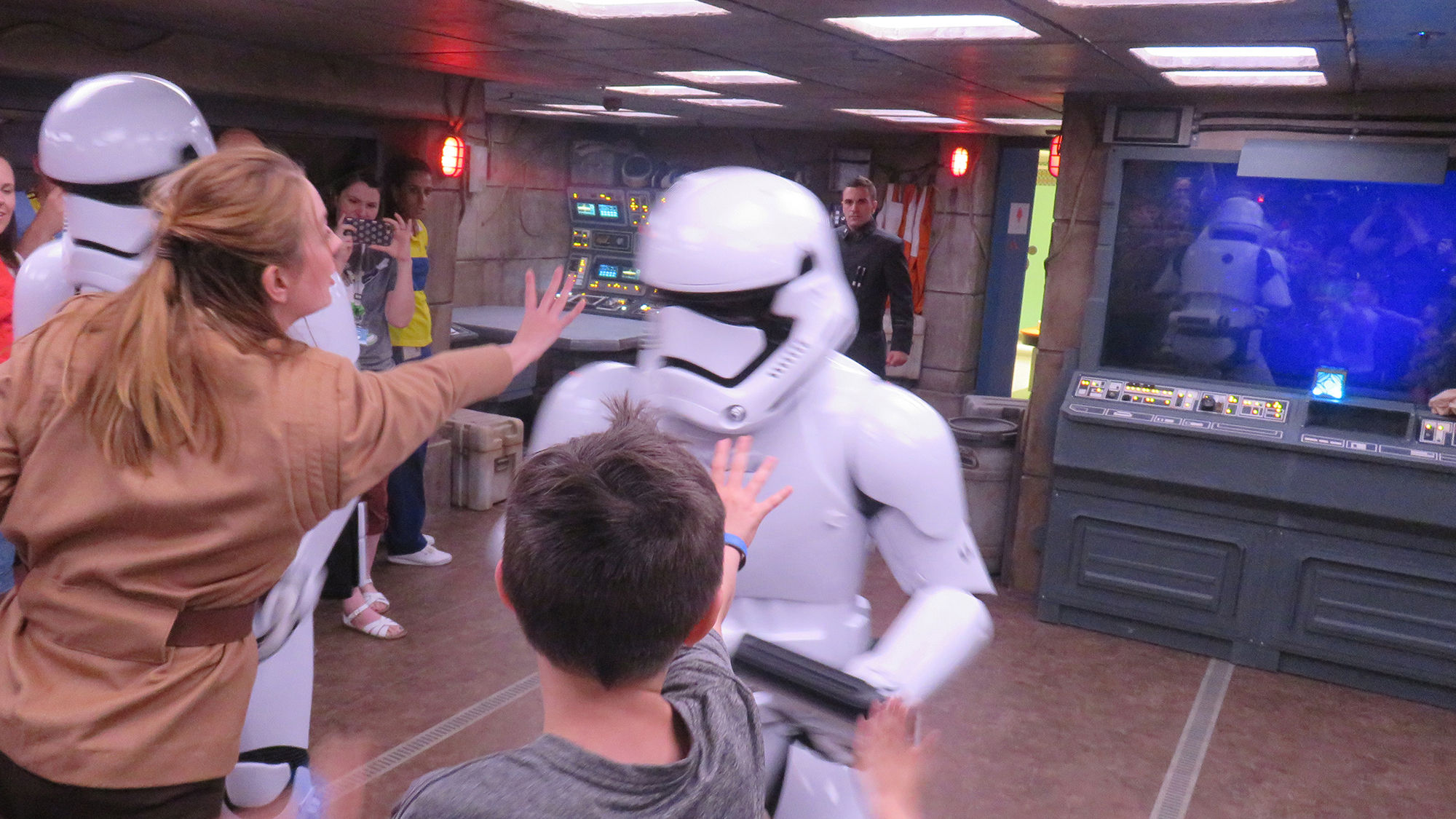 Kids learn how to use the Force to battle stormtroopers in Star Wars: Command Post onboard Disney Cruise Line’s Disney Fantasy.