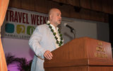 Keith Waldon, CEO of Departure Lounge and Global CommUnity, outlined his unusual retail models for attendees.