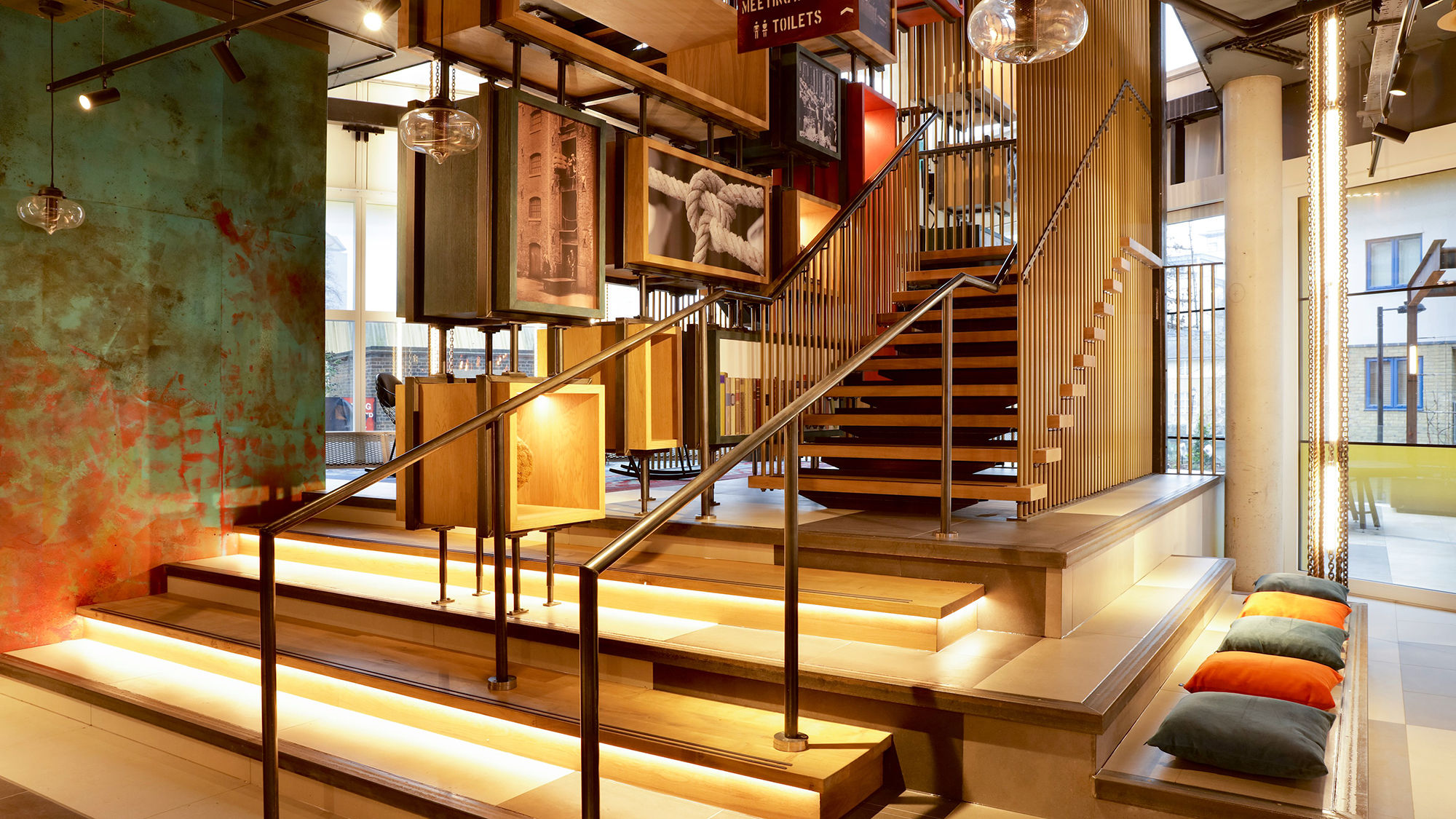 The lobby at the Novotel London Canary Wharf.