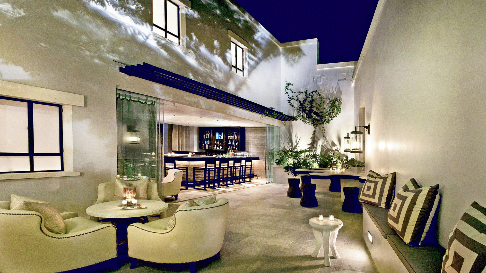 The patio at Bar Matilda at the Hotel Matilda, one of the host hotels for the Market of Arts & Gastronomy event in San Miguel del Allende.