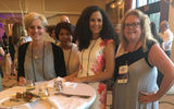 Val Day of International House of Travel, Yolanda Trujillo of Melia Hotels International, Sarah Perez of Melia Hotels International and Lisa Brasgalla of Vows of Paradise - Travel at the welcome reception, which was sponsored by Marriott International.