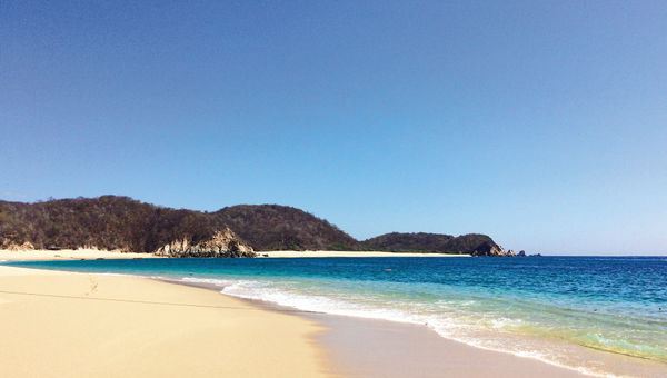 Playa San Agustin in Oaxaca, known for its sweeping stretch of pristine beaches. Playa San Agustin in Oaxaca, known for its sweeping stretch of pristine beaches.