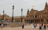 The Plaza de Espana in Seville, built for the Ibero-American Exposition of 1929.