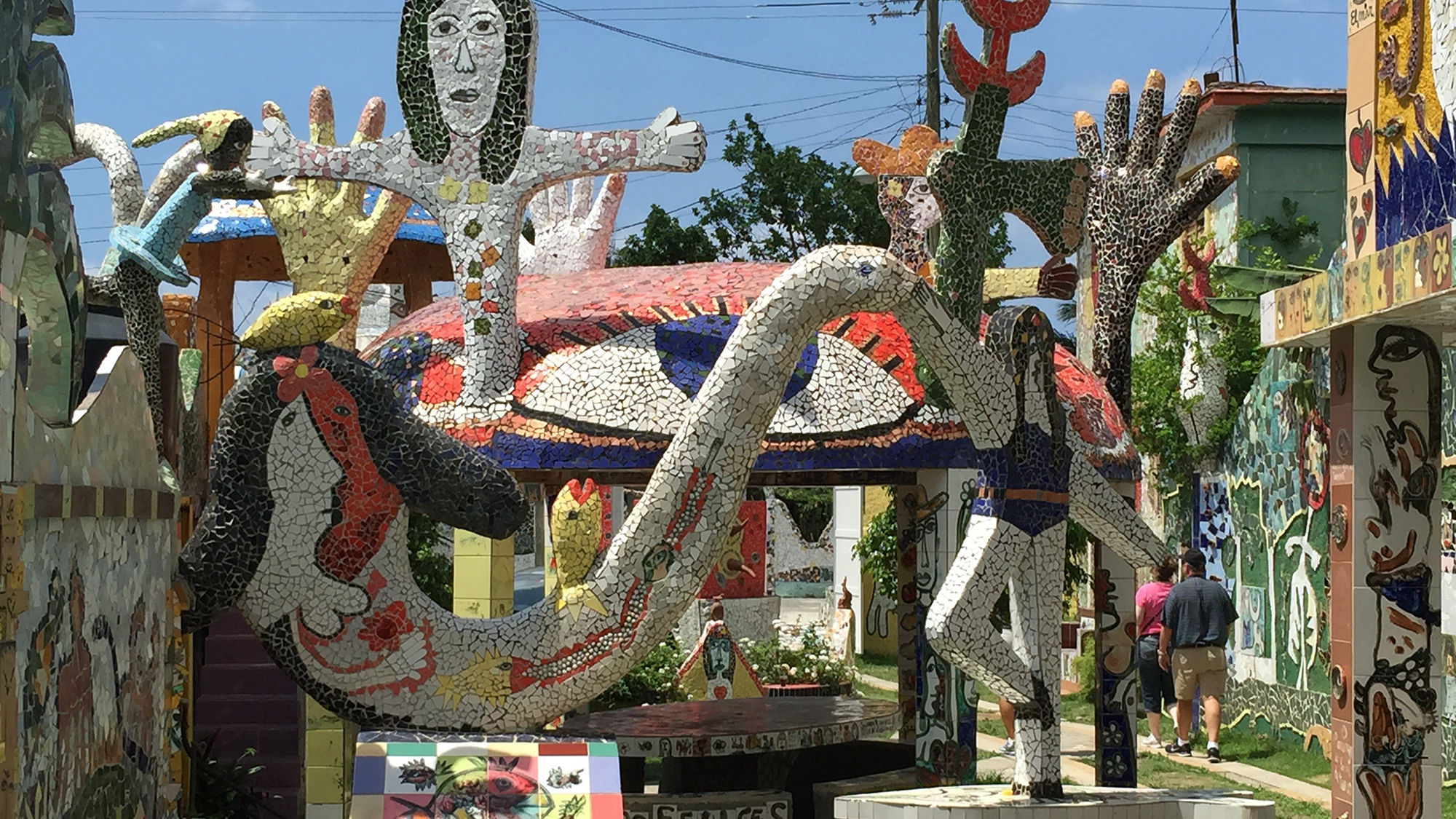 The entrance to Casa Fuster, a mosaic art installation in Havana.