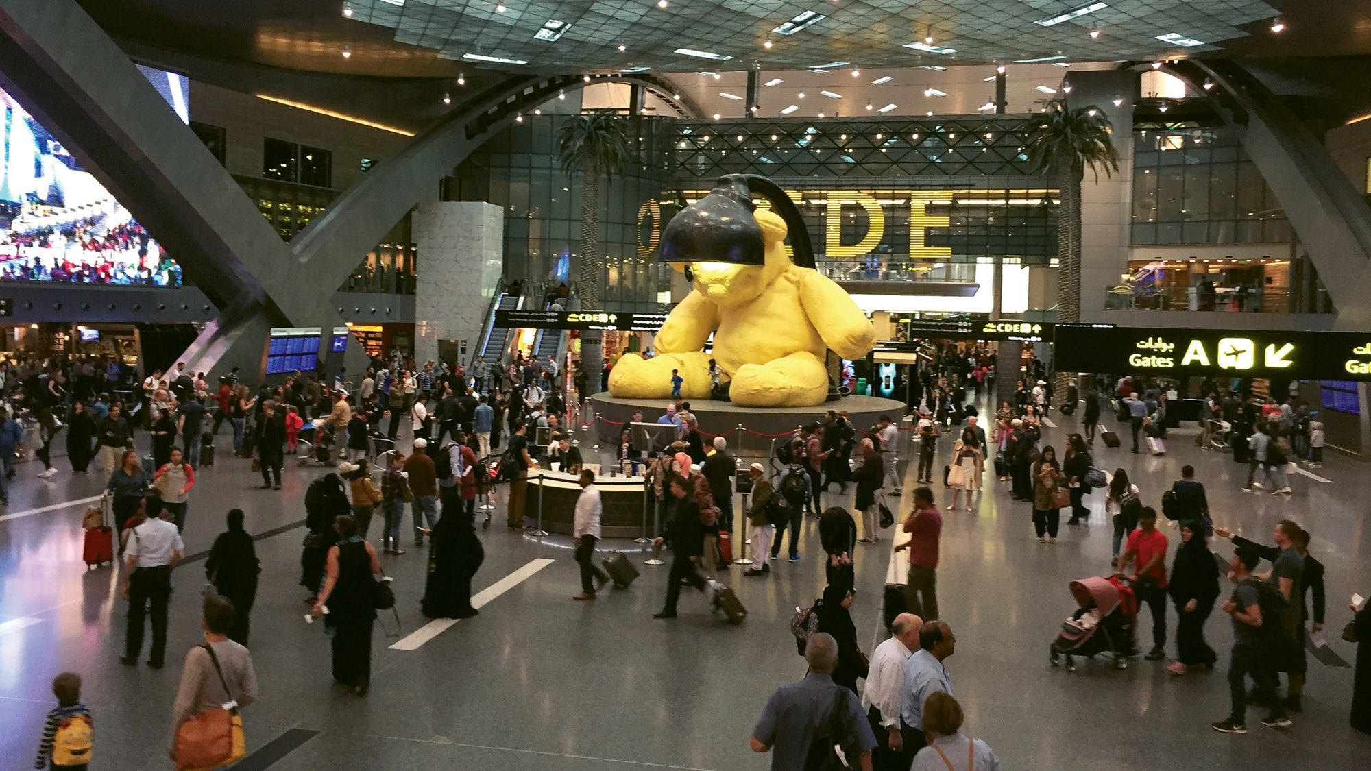 Hamad Airport in Doha, Qatar, is one of the 10 airports where passengers heading to the U.S. are prohibited from carrying large electronics onboard a flight.
