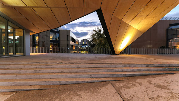 The entrance to the ArtLab, a facility in Lausanne, Switzerland, with three distinct spaces dedicated to the arts, culture, science and technology. The entrance to the ArtLab, a facility in Lausanne, Switzerland, with three distinct spaces dedicated to the arts, culture, science and technology.