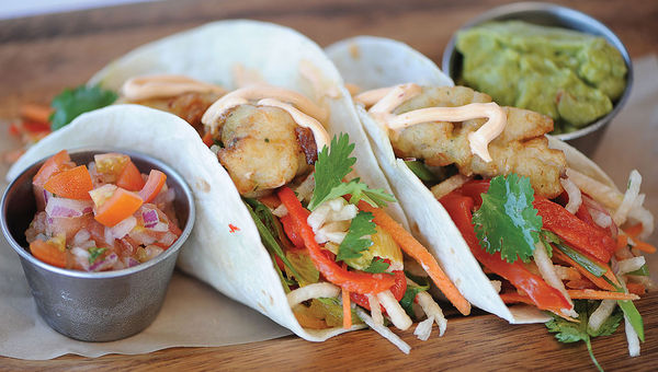 Tempura fish tacos are a specialty at Coco Joe’s restaurant at the Frenchman’s Reef & Morning Star Marriott Beach Resort. Tempura fish tacos are a specialty at Coco Joe’s restaurant at the Frenchman’s Reef & Morning Star Marriott Beach Resort.