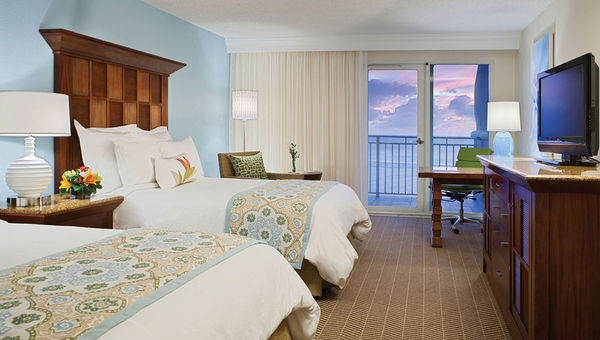 A double guestroom at the Frenchman’s Reef & Morning Star Marriott Beach Resort. A double guestroom at the Frenchman’s Reef & Morning Star Marriott Beach Resort.