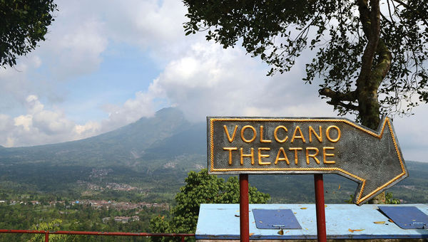 The screening room at Mount Merapi presents a documentary about the volcano’s last eruption, which killed 353 in 2010. The screening room at Mount Merapi presents a documentary about the volcano’s last eruption, which killed 353 in 2010.