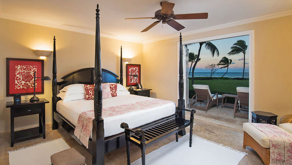 An oceanfront, two-bedroom suite at the Tortuga Bay Hotel.