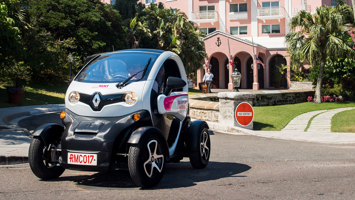 Hamilton Princess renting out Renault electric buggies