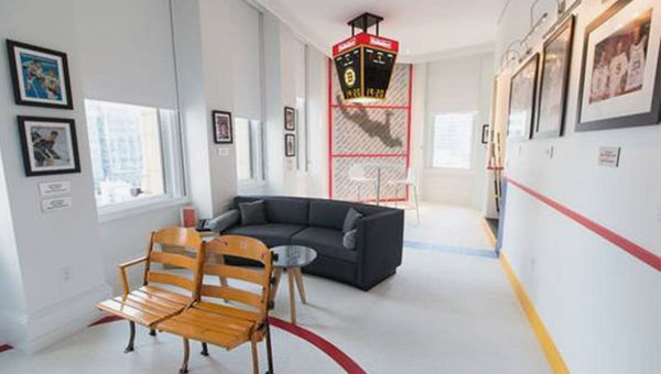 The Bobby Orr Suite has two seats from the old Boston Garden, which was demolished in 1998. The Bobby Orr Suite has two seats from the old Boston Garden, which was demolished in 1998.