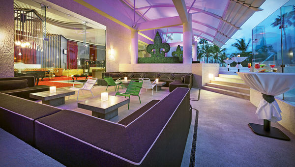 The Hard Rock Hotel Vallarta’s Eclipse Terrace, offering bay views and serving drinks till 1 a.m. The Hard Rock Hotel Vallarta’s Eclipse Terrace, offering bay views and serving drinks till 1 a.m.
