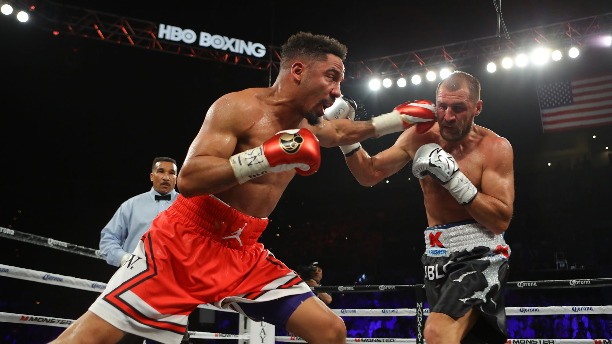 Andre Ward, left, defended his light heavyweight title against Sergey Kovalev at Mandalay Bay Events Center on June 17.