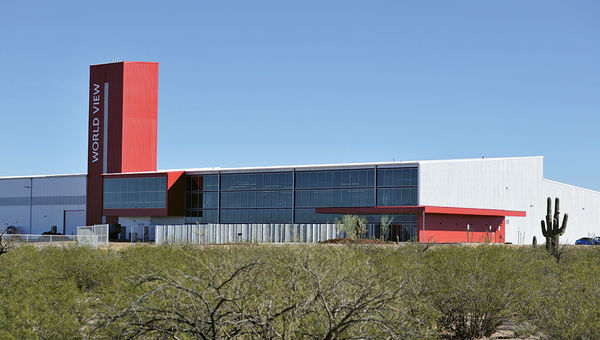 World View opened its global headquarters Feb. 23 in Tucson, Ariz., to manufacture and assemble its balloons and capsules. It also contains a spaceport. World View opened its global headquarters Feb. 23 in Tucson, Ariz., to manufacture and assemble its balloons and capsules. It also contains a spaceport.