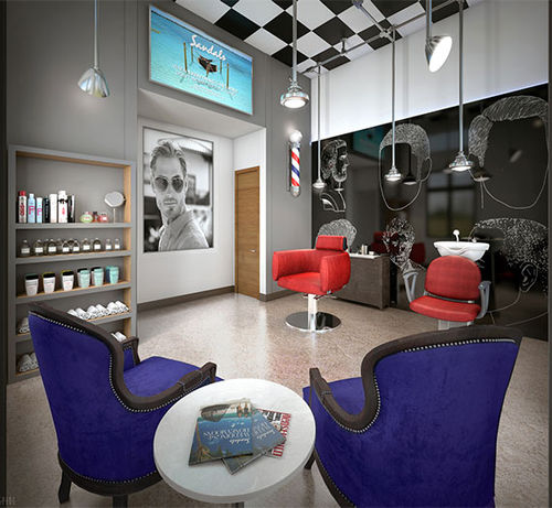 A rendering of Sandals' first gentlemen's barber shop. A rendering of Sandals' first gentlemen's barber shop.