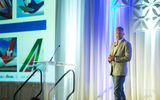 Delta Vacations' David Bentz addresses GTM advisors during Tuesday's lunch.