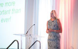 Cheryl Hudak of the Mark Travel Corp. talks the importance of travel advisors during Tuesday's hosted breakfast.