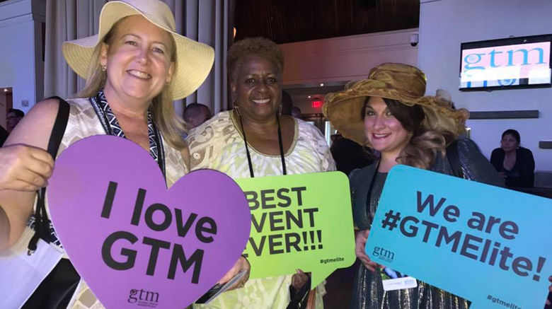 Global Travel Marketplace (GTM), a boutique trade show hosted by Travel Weekly, opened for its fifth annual renewal on July 9 at the Diplomat Resort in Hollywood, Fla. This year, the conference features 120 agents who were chosen from more than 700 applicants. Each agent did at least $1 million in sales in the past year. Pictured here, Ann Petronio of Annie's Escapes, Valerie Dorsey of Cruise Planners and Sarah Nelson Wandrey of A World of Travel enjoy a Kentucky Derby-themed Welcome Reception, sponsored by the Greater Fort Lauderdale Convention and Visitors Bureau.