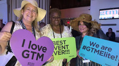 Global Travel Marketplace (GTM), a boutique trade show hosted by Travel Weekly, opened for its fifth annual renewal on July 9 at the Diplomat Resort in Hollywood, Fla. This year, the conference features 120 agents who were chosen from more than 700 applicants. Each agent did at least $1 million in sales in the past year. Pictured here, Ann Petronio of Annie's Escapes, Valerie Dorsey of Cruise Planners and Sarah Nelson Wandrey of A World of Travel enjoy a Kentucky Derby-themed Welcome Reception, sponsored by the Greater Fort Lauderdale Convention and Visitors Bureau.