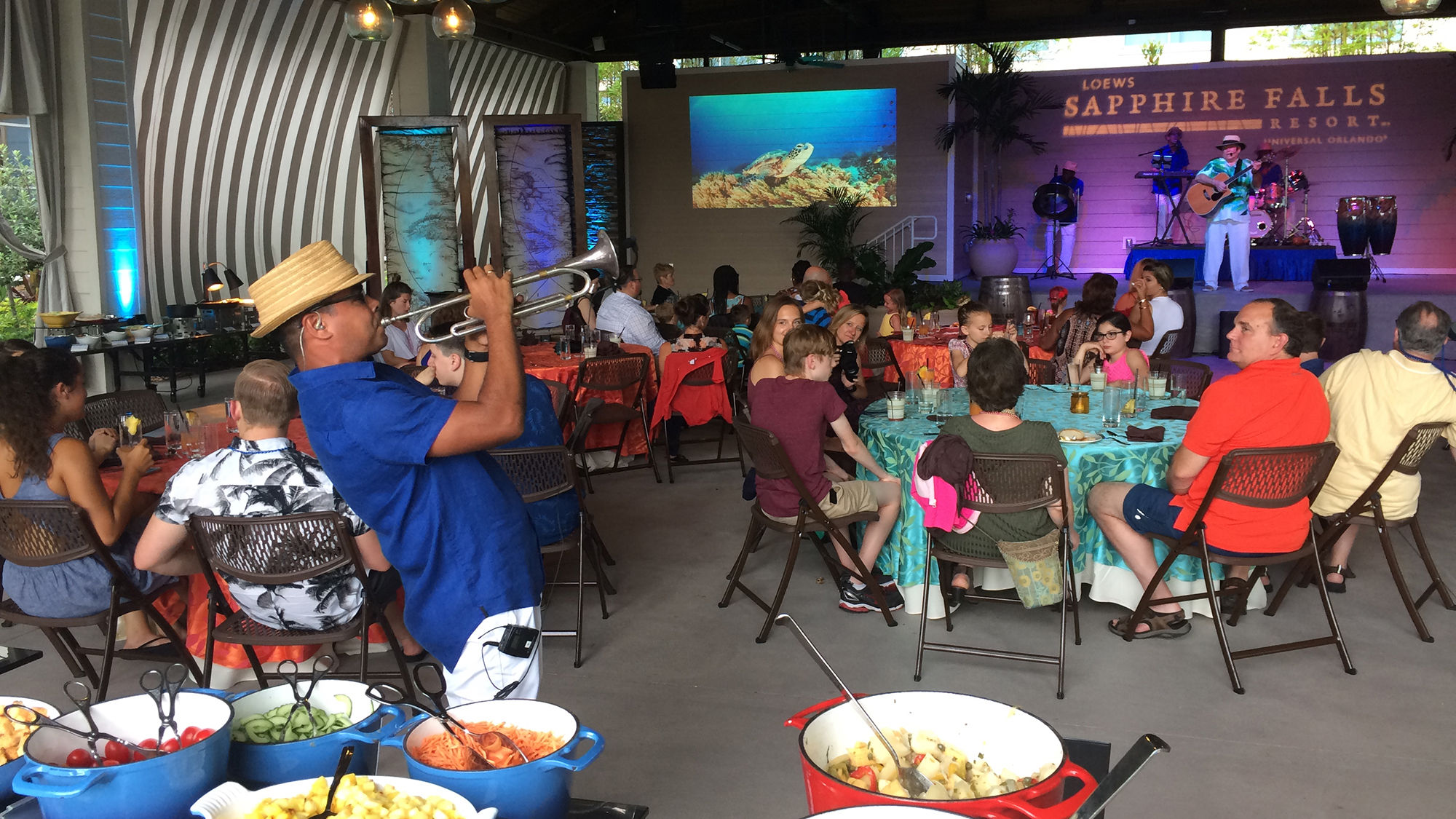 Caribbean Carnaval takes place Wednesday nights in Sapphire Falls Resort's Cayman Court outdoor pavilion.